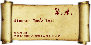 Wimmer Amábel névjegykártya